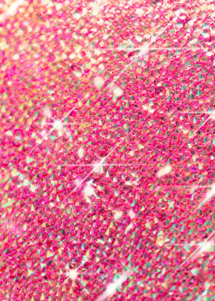 Pink crystals glitter background invitation card