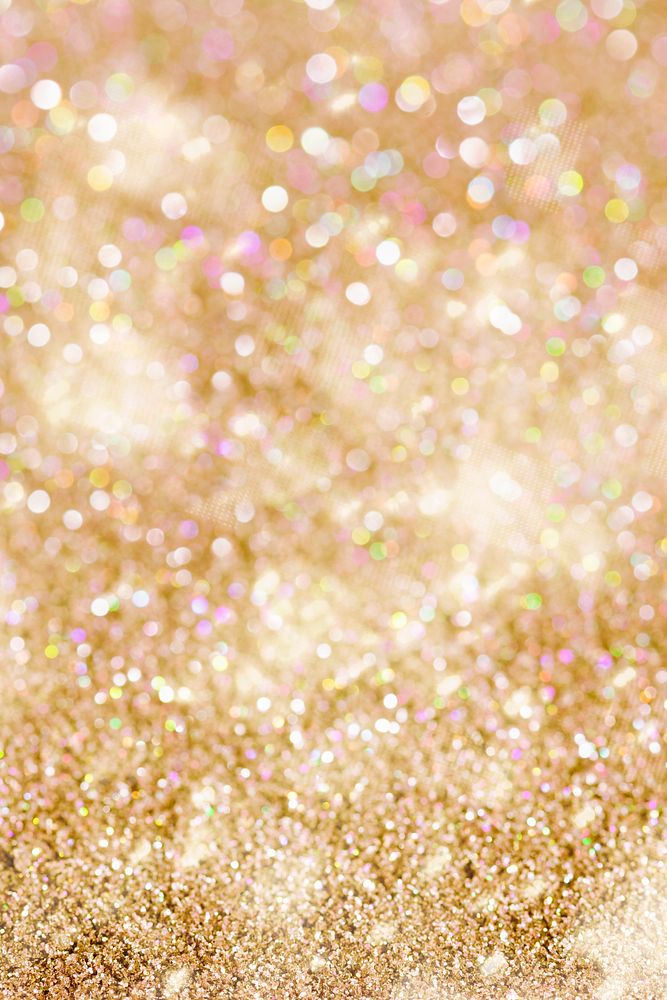 Gold glitter bokeh background