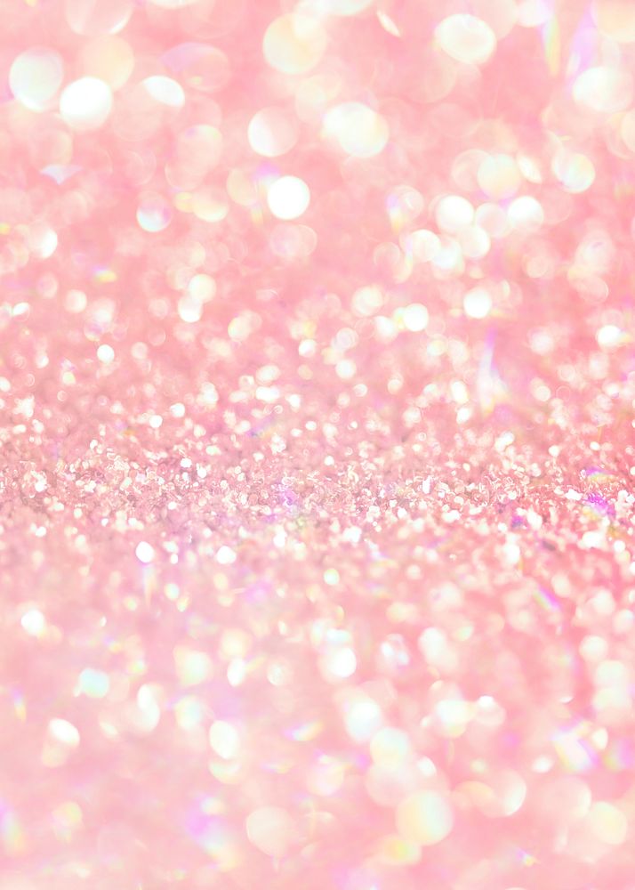 Pink sparkles bokeh background invitation card