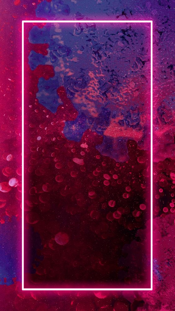 Neon rectangle pinkframe on coronavirus background teamplate