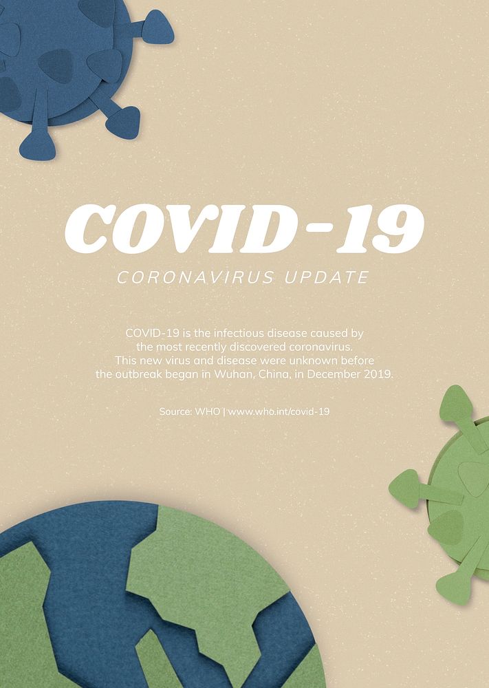 COVID-19 poster template mockup
