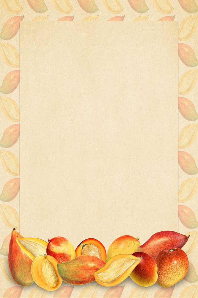 Hand drawn peach patterned frame