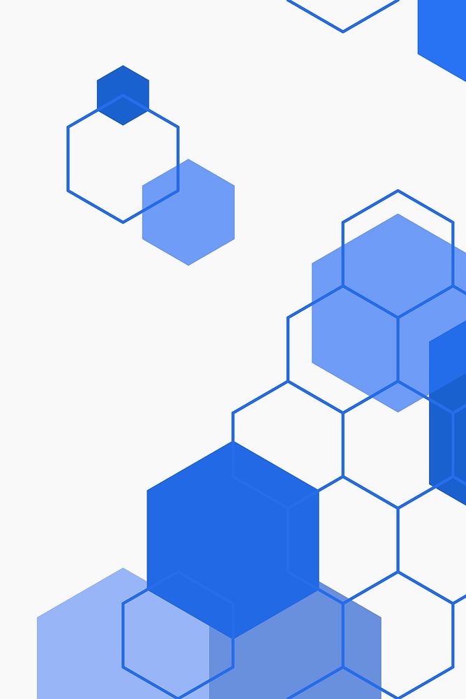 Blue hexagonal patterned background