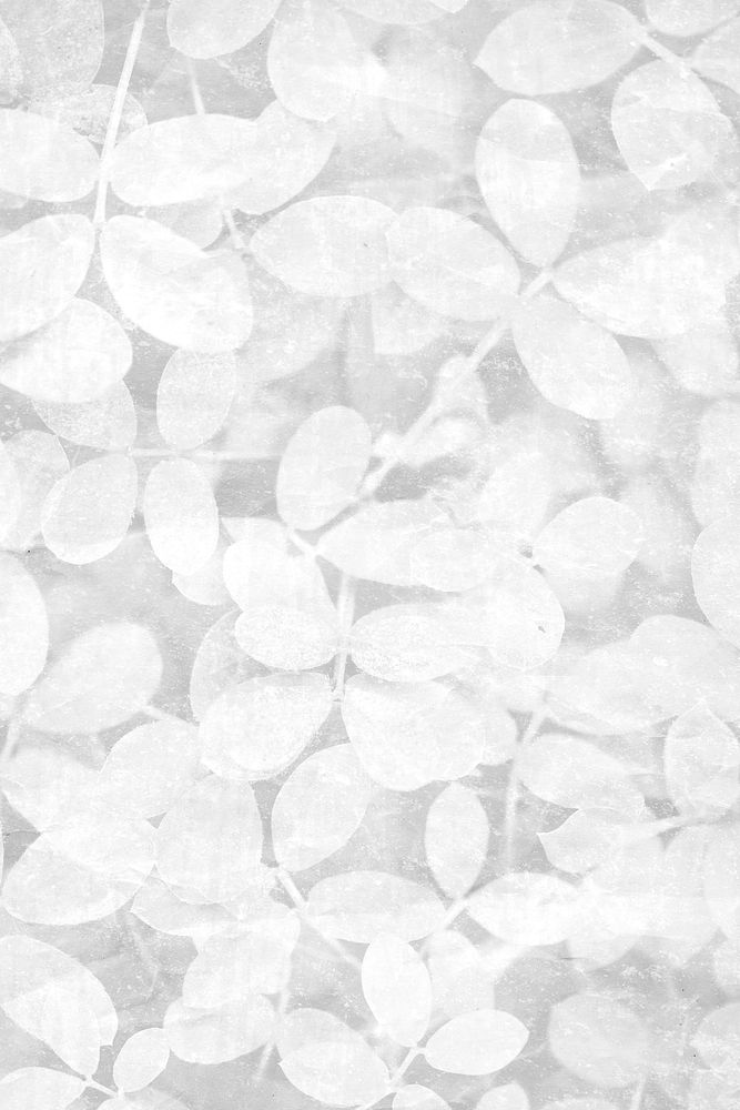 Gray leaf patterned background