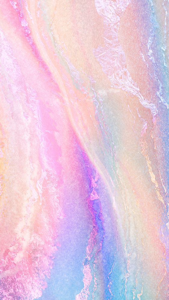 Aesthetic holographic iPhone wallpaper, pink background