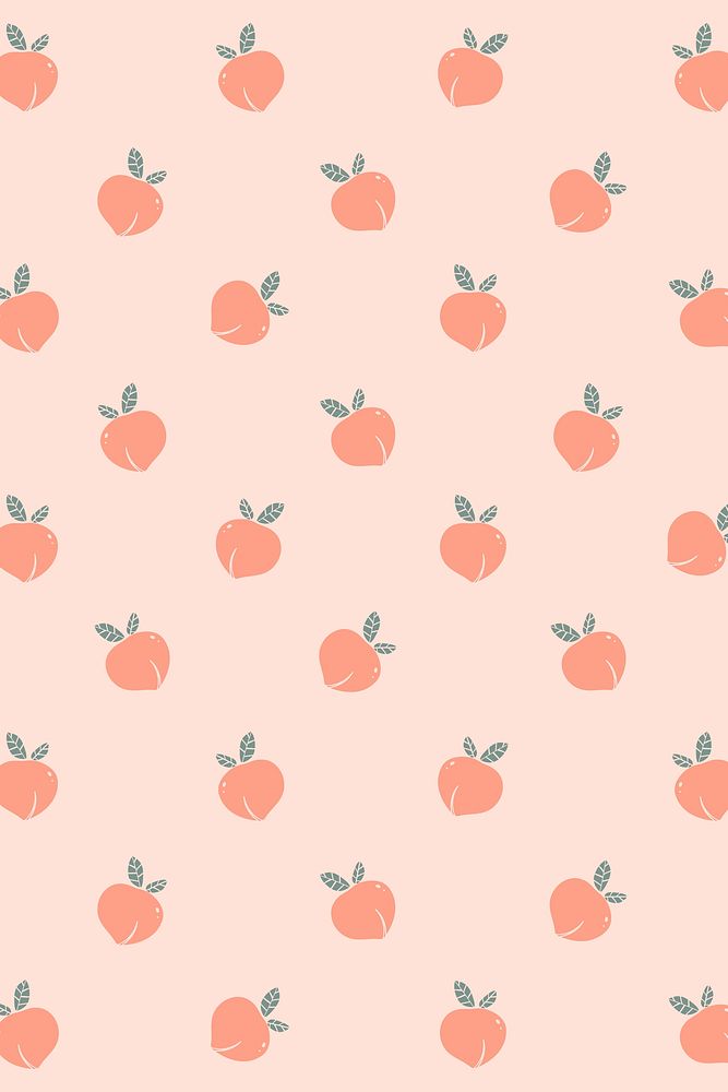 Hand drawn peach patterned background