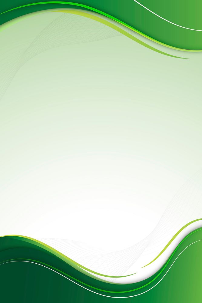 Green curve frame template vector