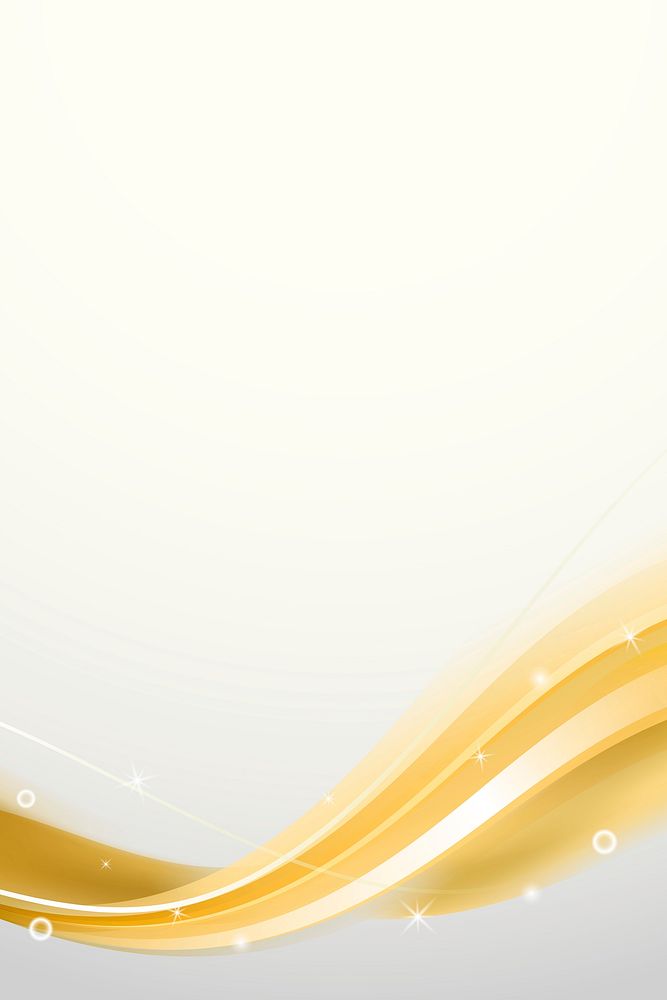 Gold curve frame template vector