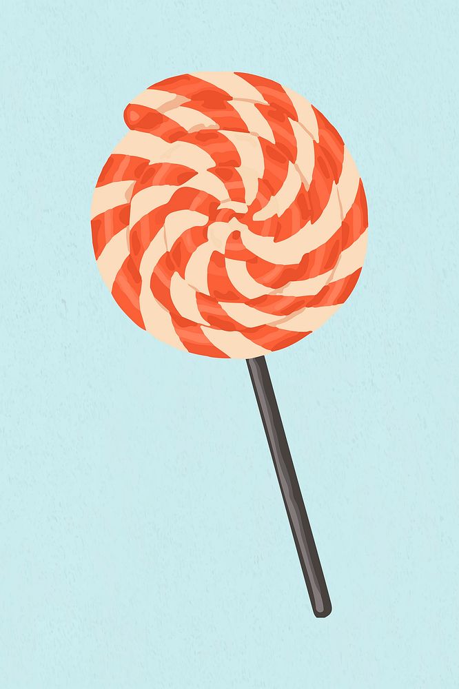 Vectorized hand drawn sweet lollipop sticker design resource