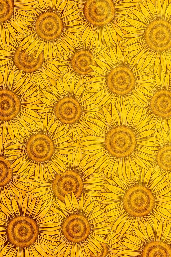 Decorative yellow sunflower  design background