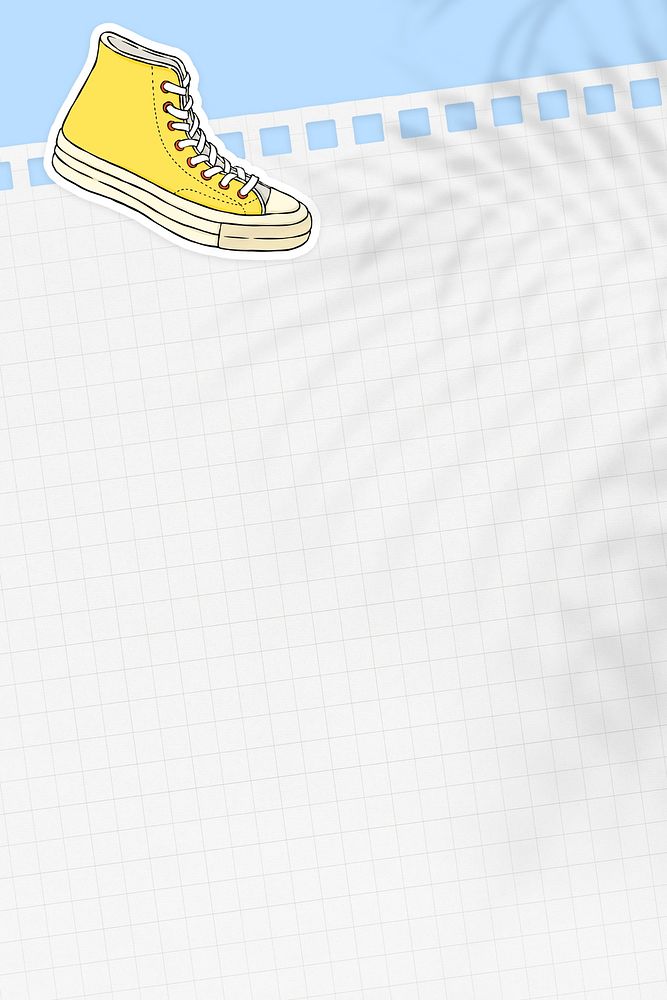 Sneaker ripped notebook paper background 