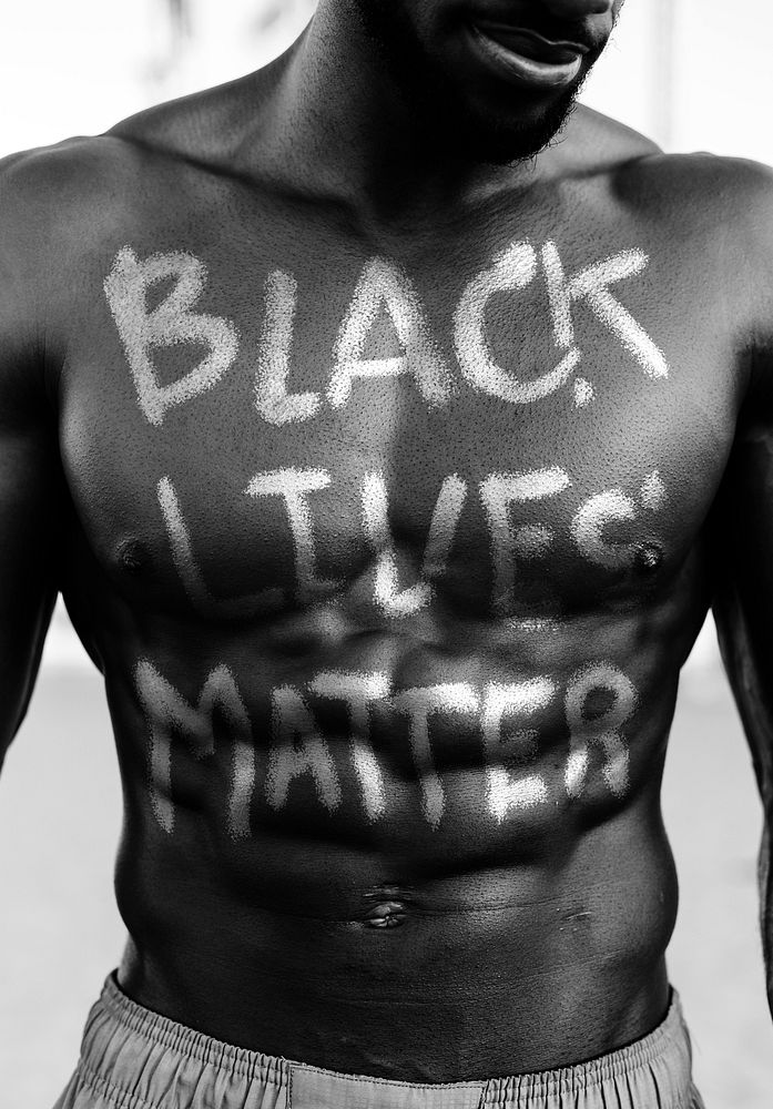 Black man protesting for black lives matter movement