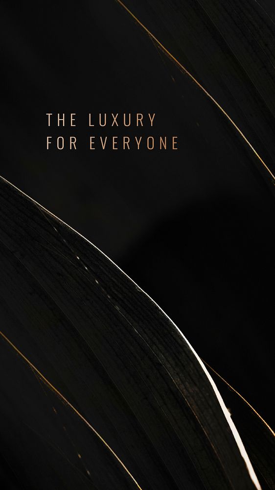 The luxury for everyone on a leaf background design resource 