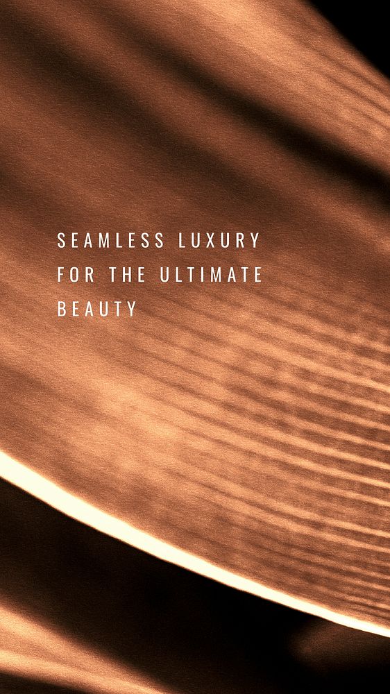 Seamless luxury for the ultimate beauty on a copper leaf background 