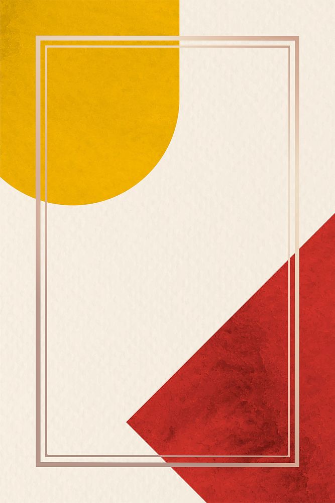 Abstract gold frame psd on red and yellow