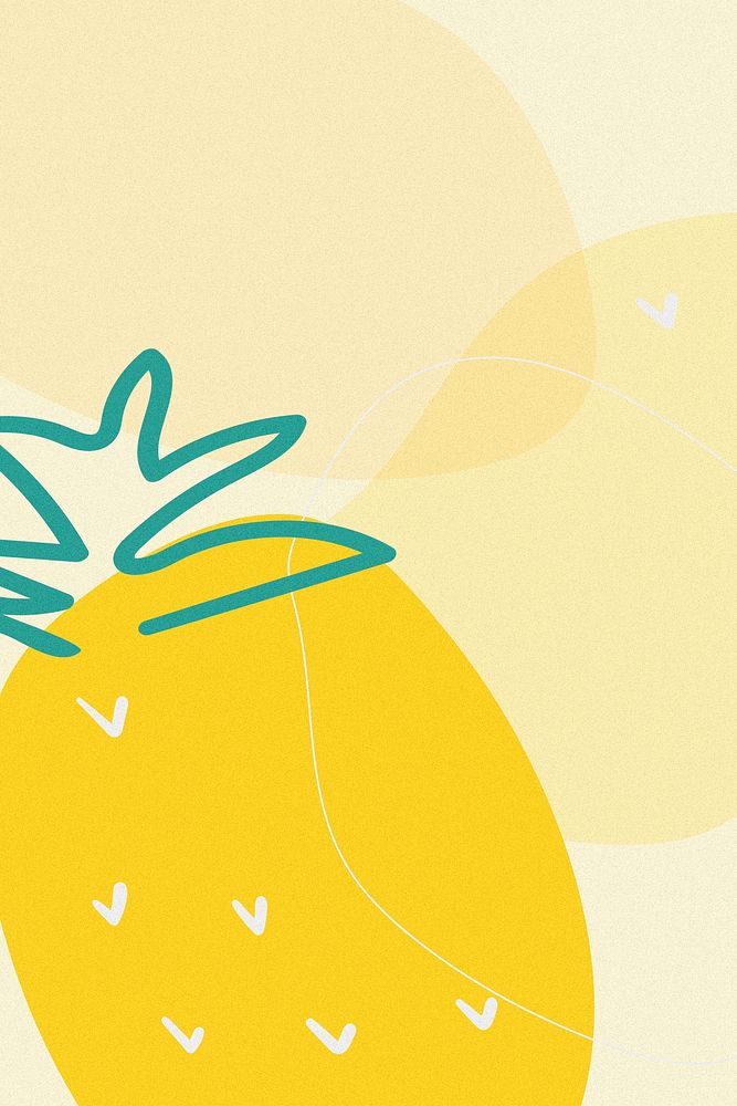 Hand drawn pineapple Memphis background vector