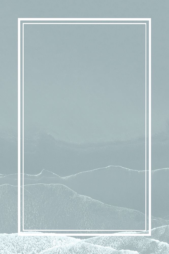 Blank rectangular frame on gray wavy texture illustration
