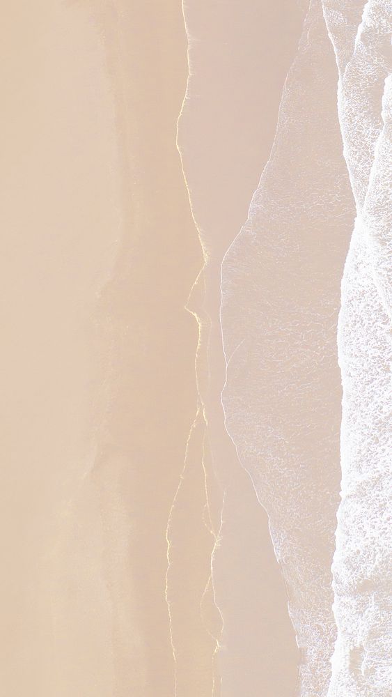 Aerial view of beige coastline mobile wallpaper