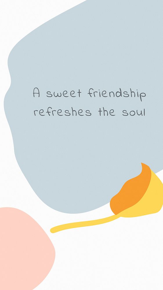 A sweet friendship refreshes the soul Memphis quote template vector
