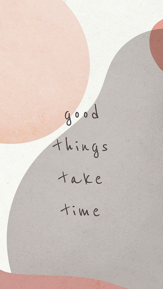 Good things take time Memphis quote template vector
