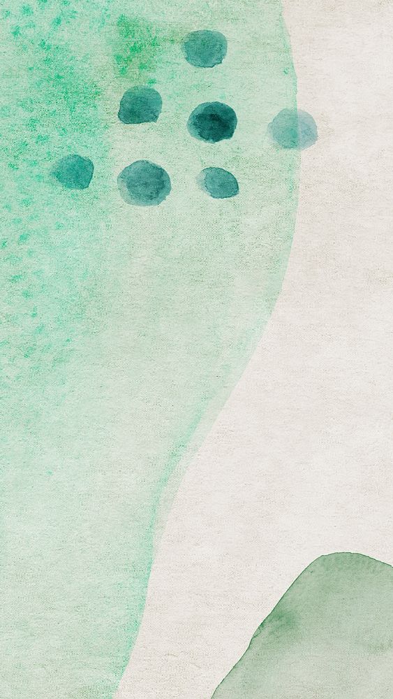 Green watercolor Memphis mobile wallpaper