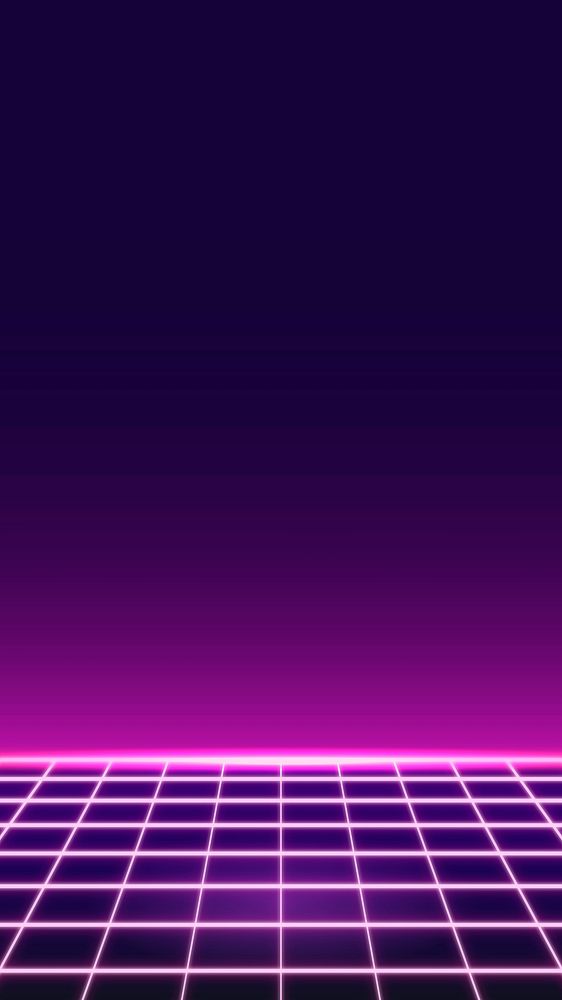 Pink grid neon patterned social story template vector