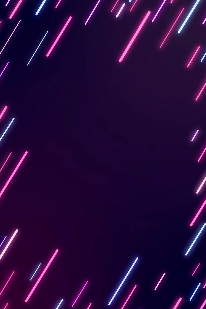 Neon abstract frame on a dark purple background vector