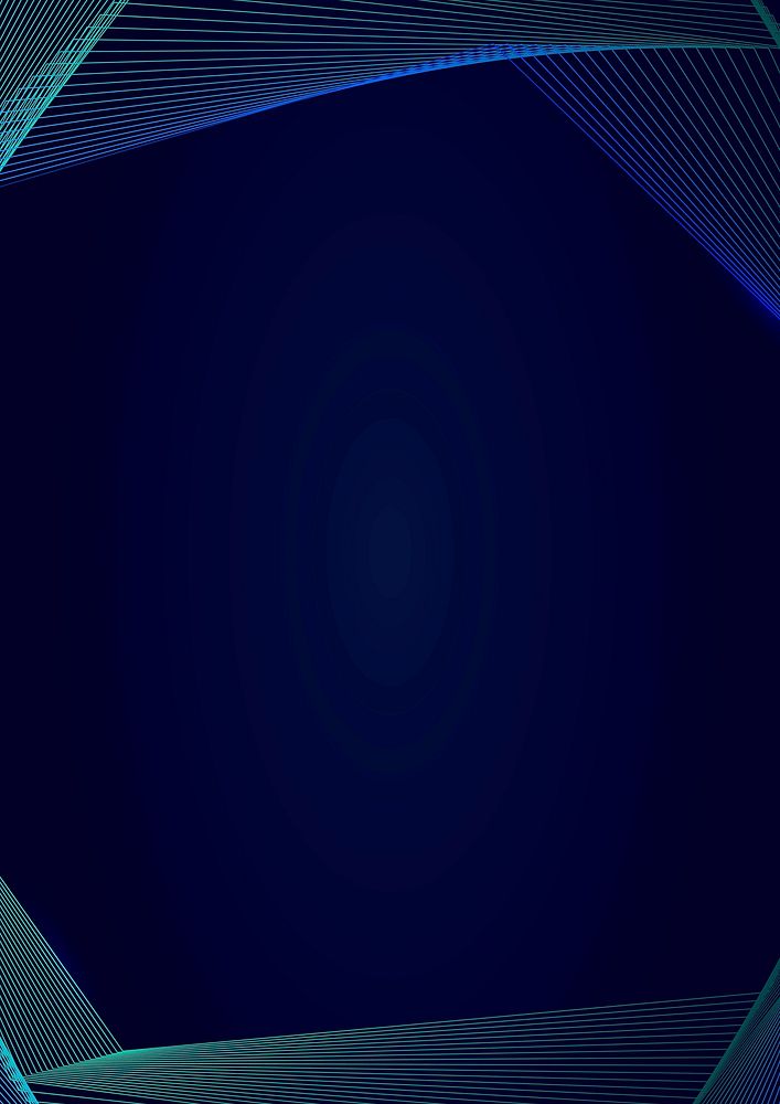 Neon synthwave  border on a dark blue poster template vector