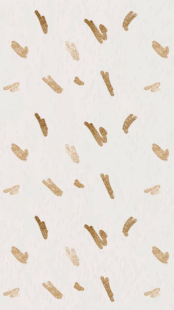 Seamless shimmering gold scribble marks on a beige background vector