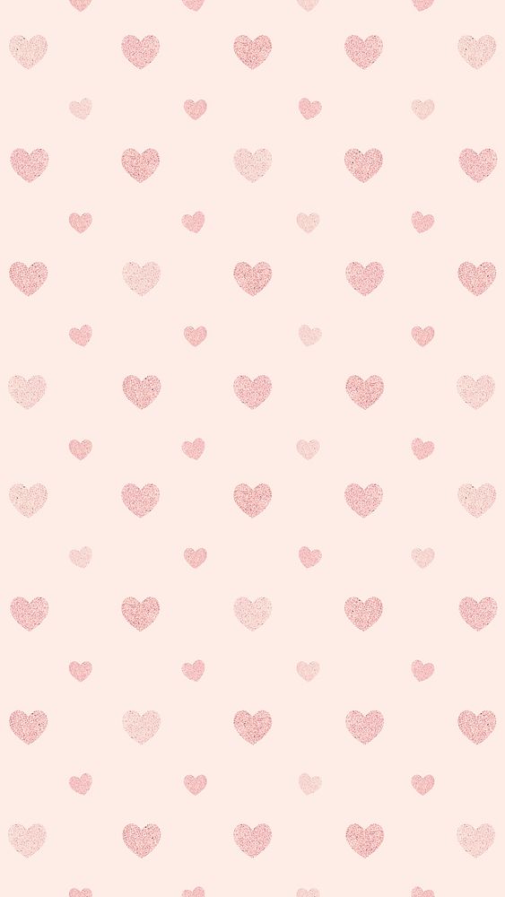 Seamless glittery pink hearts patterned | Free Photo - rawpixel
