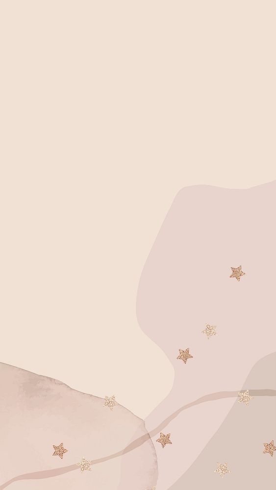 Shimmering gold stars on a watercolor background 