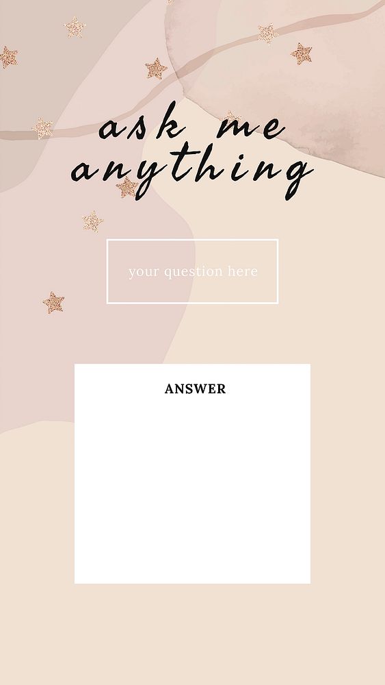 Ask me anything social media story template vect