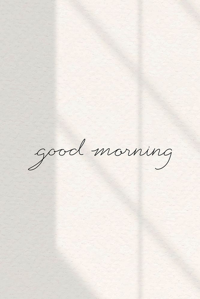 Stylish good morning word on beige background vector