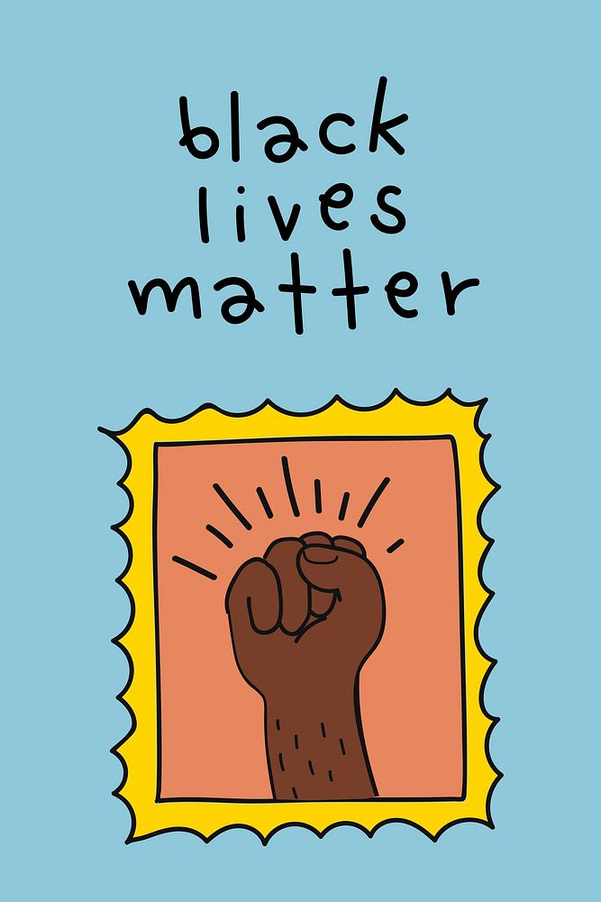 Raised fist for black lives matter movement vector 