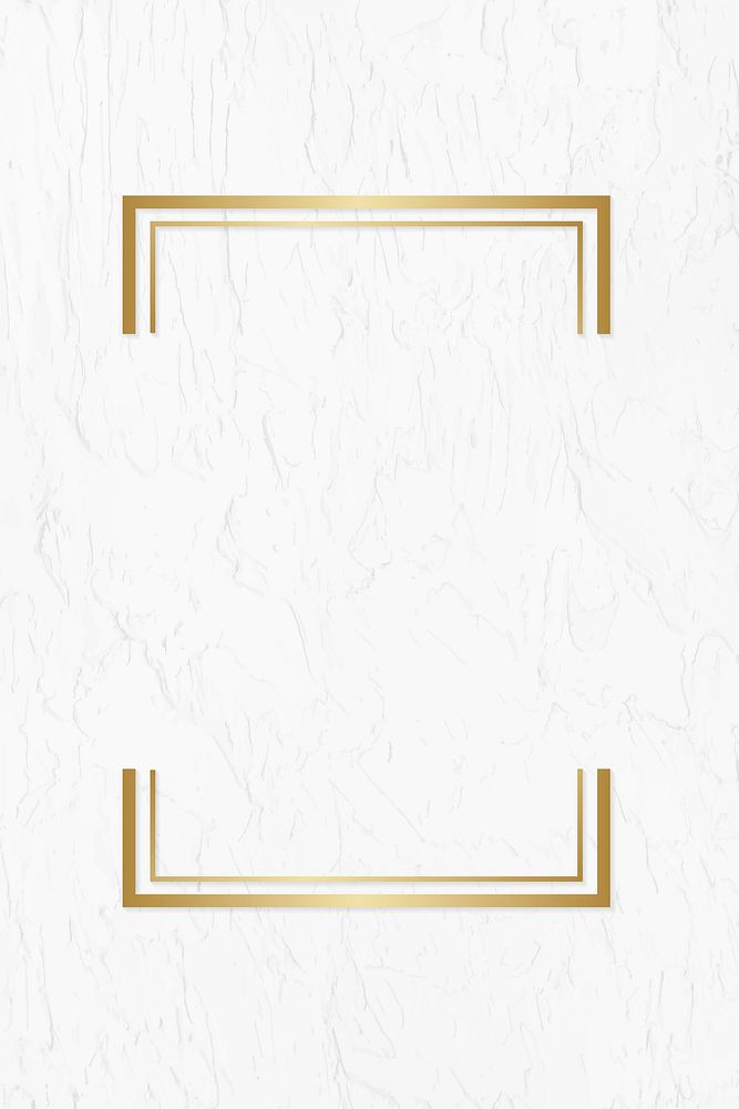 Golden framed badge on a white stucco wall textured vector