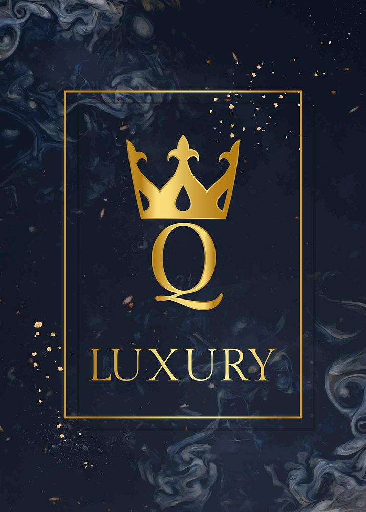 Luxury golden frame on an abstract background vector
