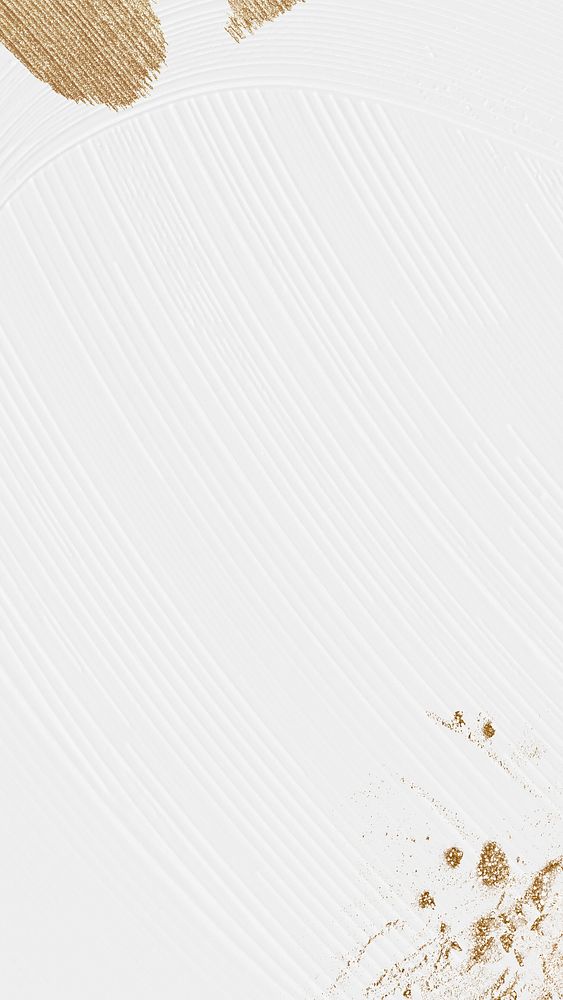 White brush paint textured vector design space with gold glitter