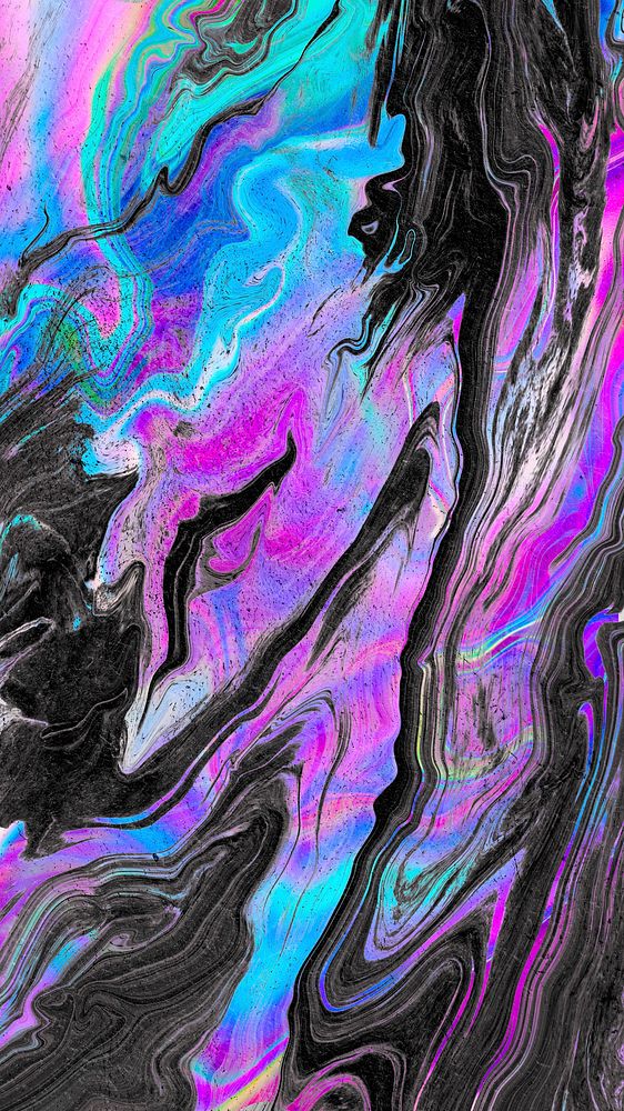 Vibrant neon colorful liquid mobile wallpaper