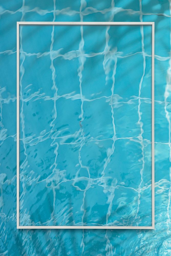 Blue swimming pool frame design resource