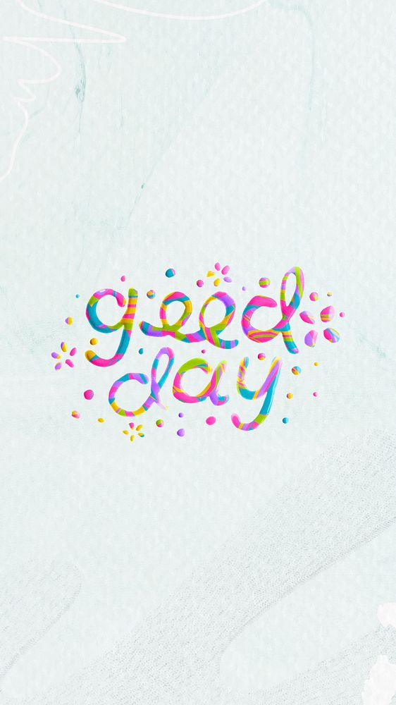 Good day greeting typography word font 