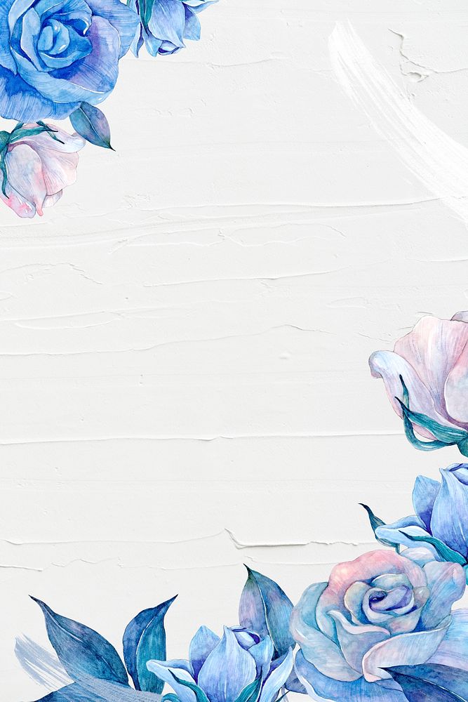 Blur watercolor floral frame border