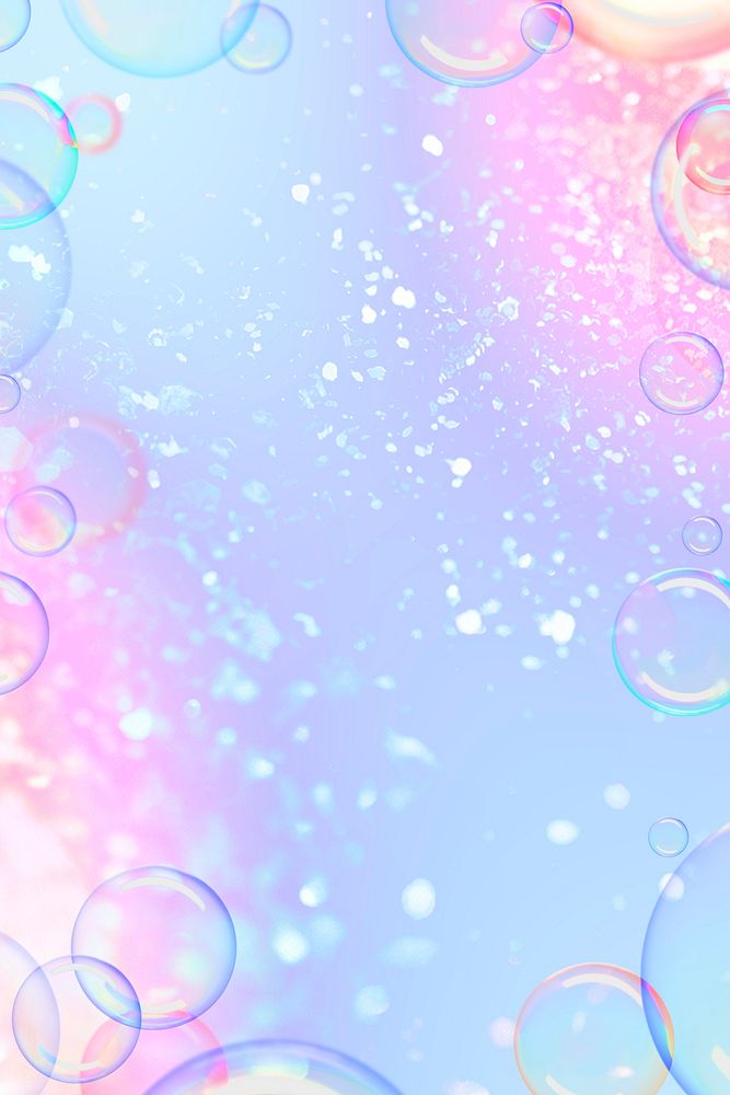 Bubbly pastel holographic gradient background