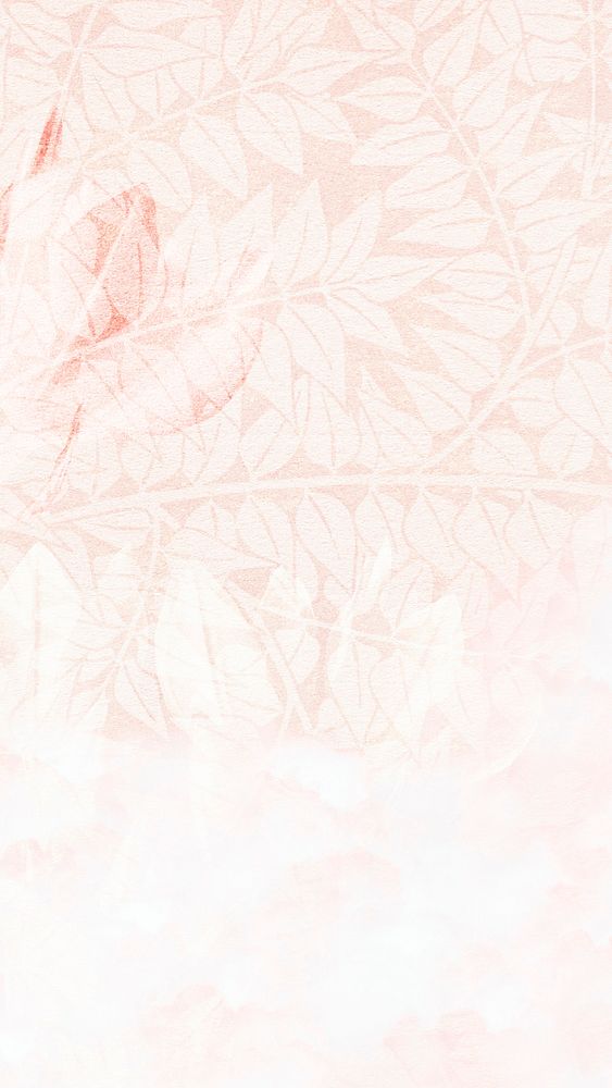 Nature leaves ornament seamless pink pattern background