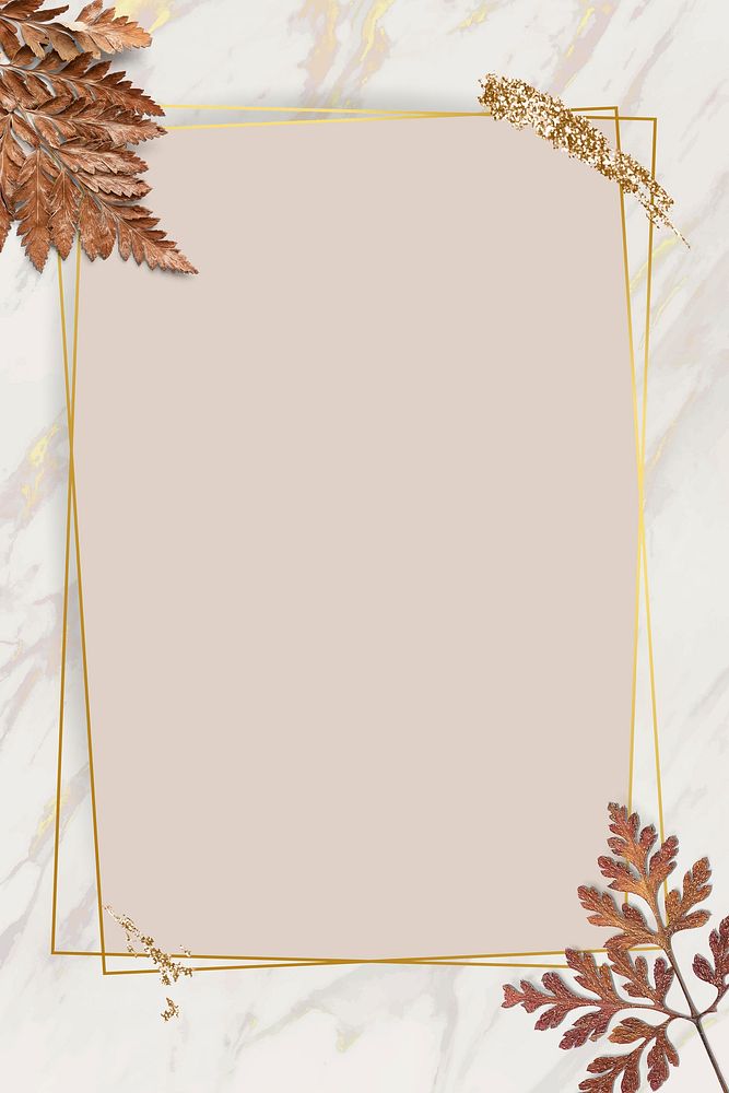 Copper leaf psd marble gold frame