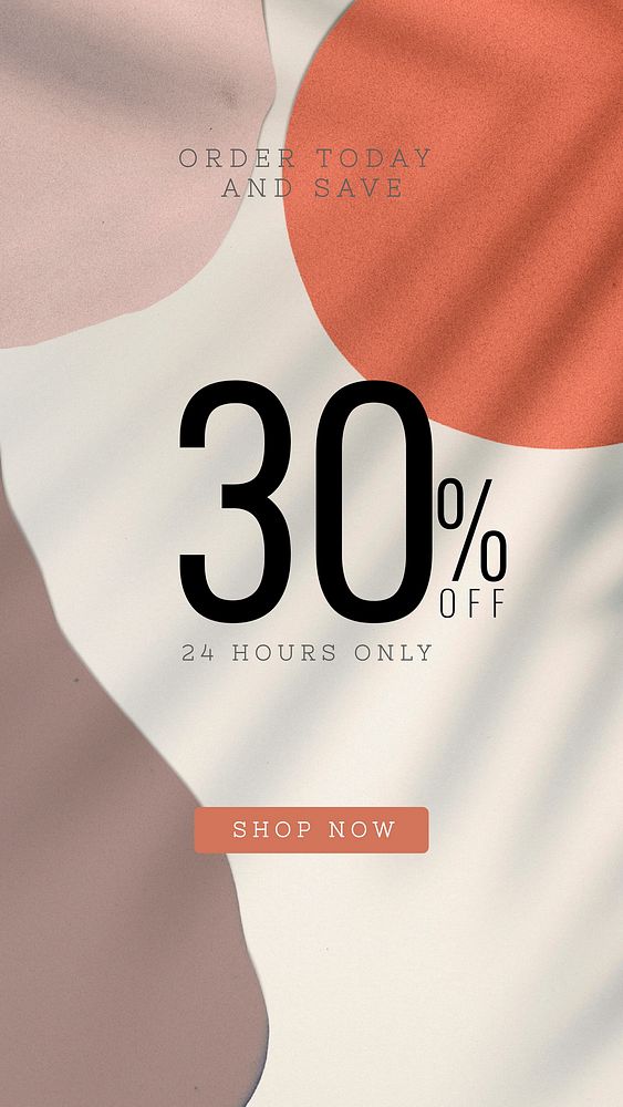 30% off earth tone template vector