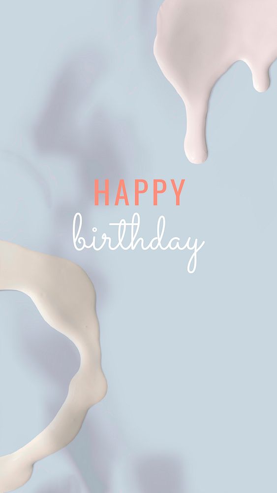 Happy birthday vector pastel card template