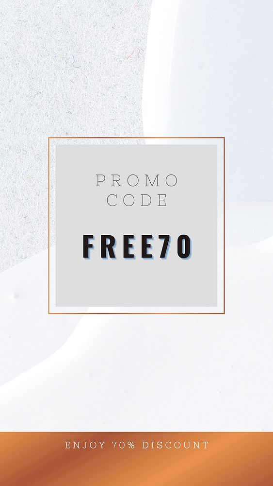 Promo code Free 70 vector template