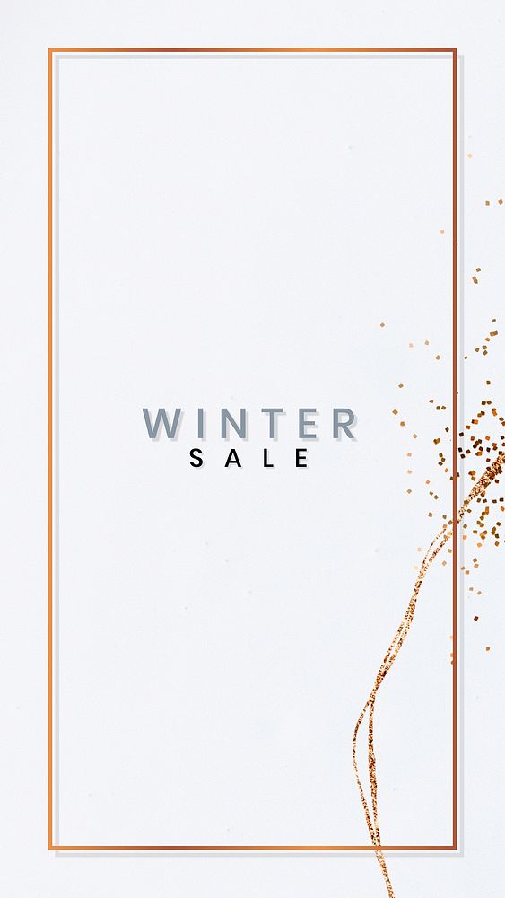 Winter sale white template vector