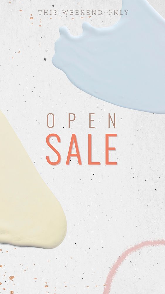 Open sale pastel template vector