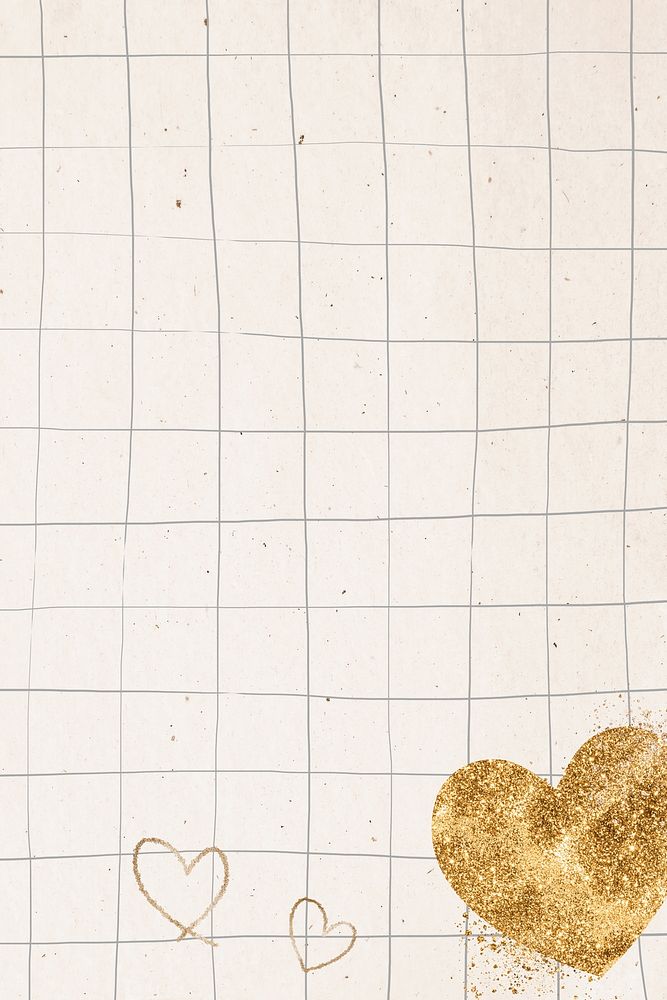 Gold love heart psd background